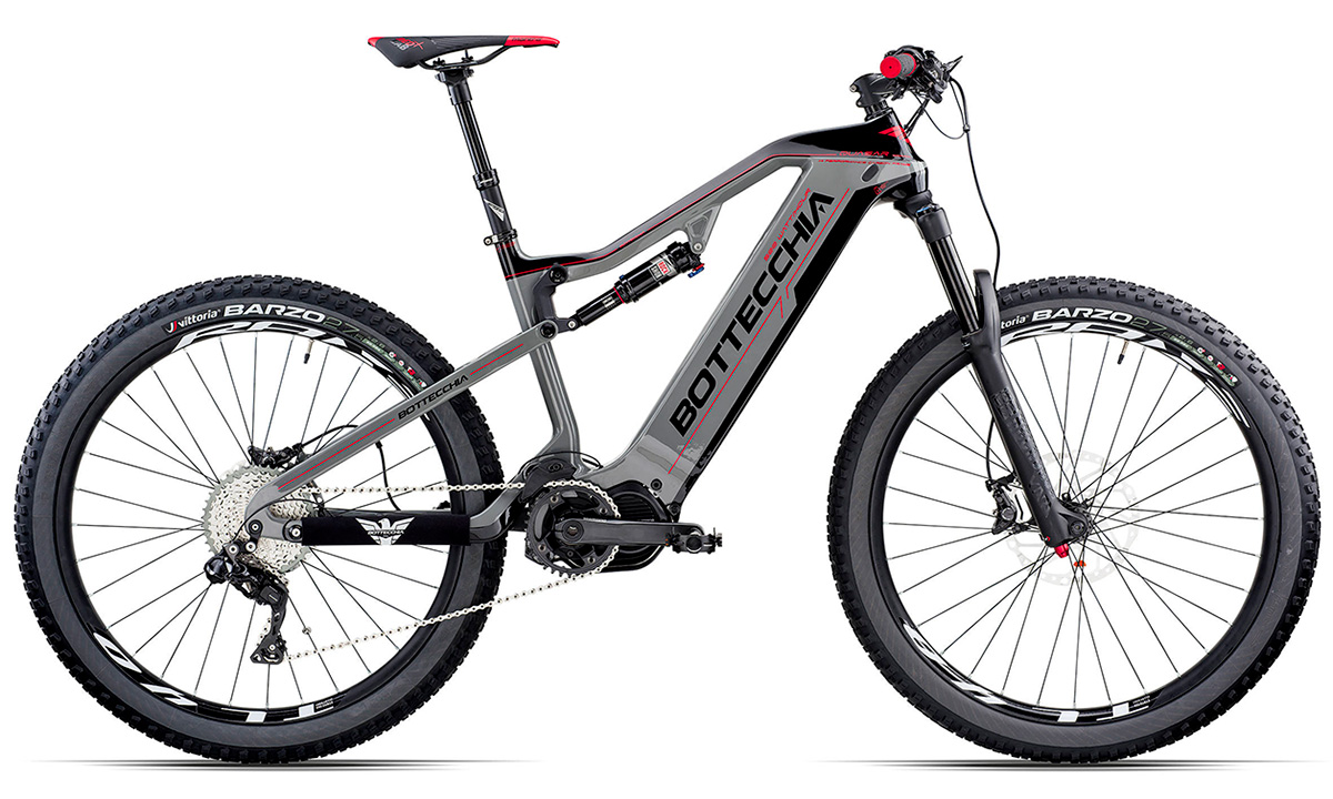 Фотографія Велосипед Bottecchia E-FULL QUASAR 27,5" (2019) 2019 Сіро-червоний